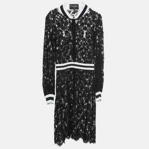 Chanel Black Floral Lace Zip-Up Dress S, Dresses - Luxury Closet catalog