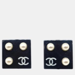 Chanel Black Square Clip-On Earrings, Jewelry - Luxury Closet catalog