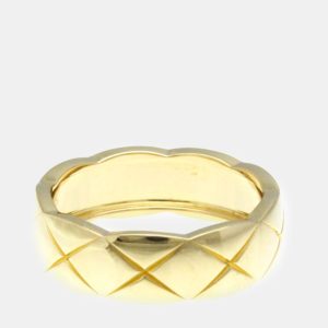 Chanel 18K Yellow Gold Coco Crush Band Ring EU 58, Rings - Luxury Closet catalog