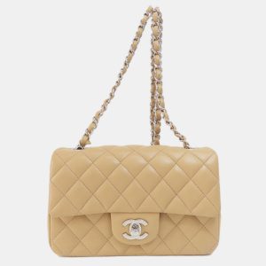 Chanel Beige Leather Mini Classic Single Flap Shoulder Bags, Shoulder Bags - Luxury Closet catalog