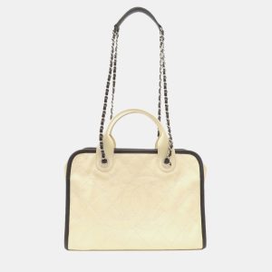 Chanel Black/Ivory Caviar Leather Deauville Tote Bag, Tote Handbags - Luxury Closet catalog