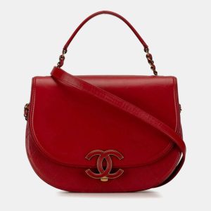 Chanel Red Calfskin and Quilted Goatskin Small Coco Curve Flap  Shoulder Bag, Satchels - Luxury Closet catalog