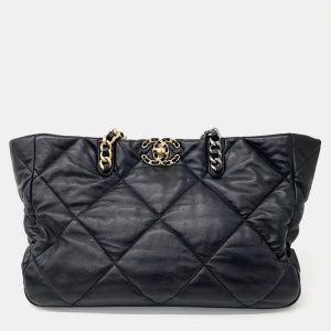 Chanel Black Leather 19 Chain Shoulder Bag, Shoulder Bags - Luxury Closet catalog