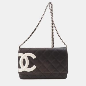Chanel White/Black Leather Cambon Ligne Wallet On Chain, Wallets & Money Clips - Luxury Closet catalog