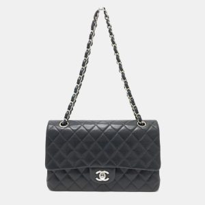 Chanel Black Leather Medium Classic Double Flap Shoulder Bags, Shoulder Bags - Luxury Closet catalog