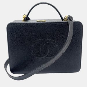 Chanel Black Leather CC Filigree Top Handle Bag, Shoulder Bags - Luxury Closet catalog
