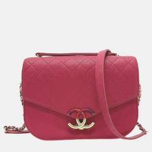 Chanel Pink Medium Calfskin Cuba Flap Shoulder Bag, Shoulder Bags - Luxury Closet catalog