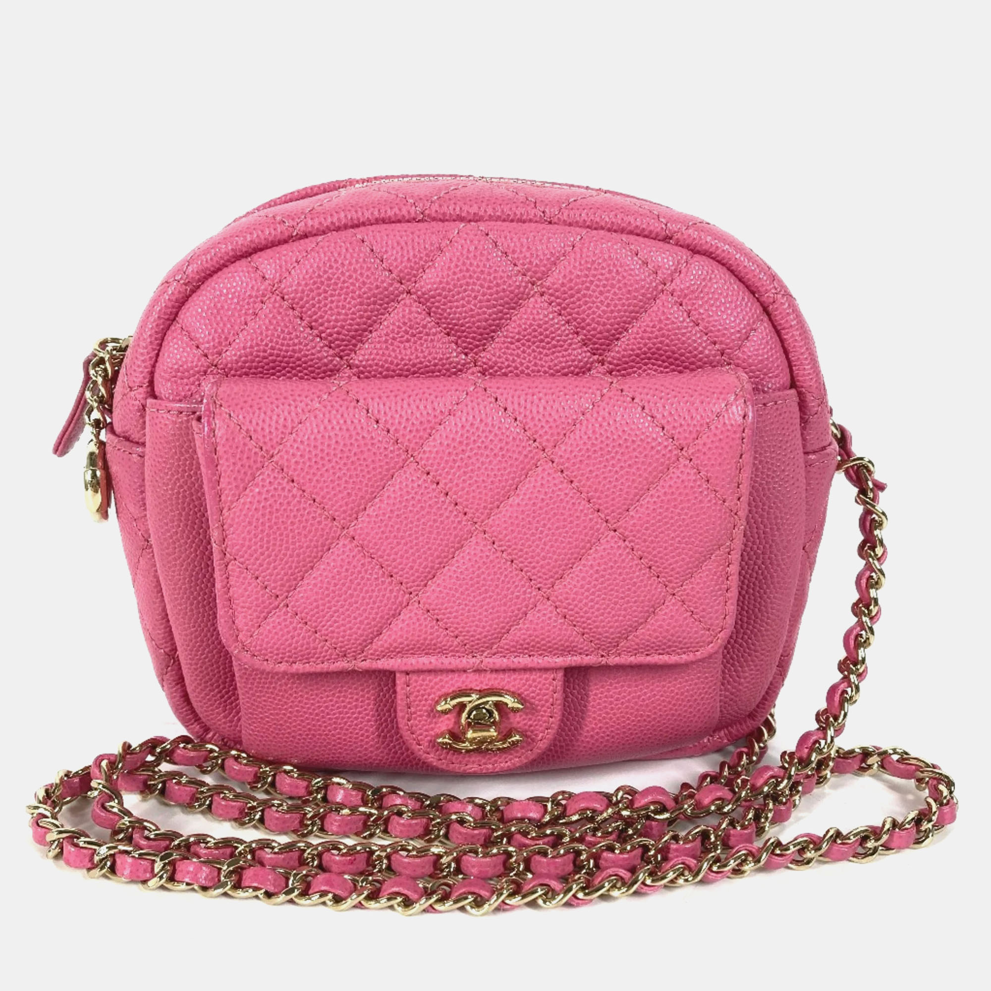 Chanel Pink Caviar Quilted CC Day Camera Case, Handbags - Luxury Closet catalog