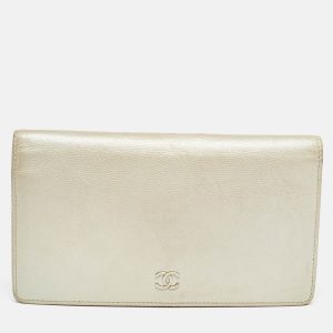 Chanel Pearl White Caviar Leather CC L Yen Continental Wallet, Wallets & Money Clips - Luxury Closet catalog