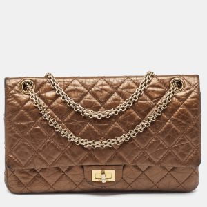 Chanel Metallic Brown Quilted Aged Leather Reissue 2.55 Classic 226 Flap Bag, Shoulder Bags - Luxury Closet catalog