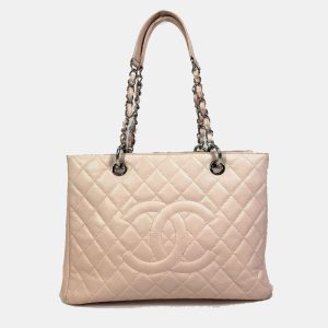 Chanel Pink Caviar Leather Quilted GST Tote Bag, Tote Handbags - Luxury Closet catalog