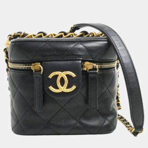 Chanel Black Matelasse Small Vanity Chain Shoulder Bag, Shoulder Bags - Luxury Closet catalog