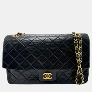 Chanel Black Gold Lambskin Shoulder Bag, Shoulder Bags - Luxury Closet catalog