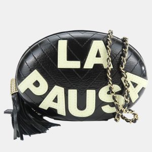 Chanel Black Leather La Pausa V Stitch 26 Chain Shoulder Bag, Shoulder Bags - Luxury Closet catalog