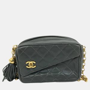 Chanel Gray Based CC Mark Single Chain Shoulder Bag, Shoulder Bags - Luxury Closet catalog