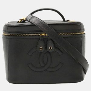 Chanel Black Caviar Skin Coco Mark Vanity Bag, Shoulder Bags - Luxury Closet catalog