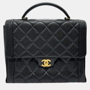 Chanel Black Gold Caviar Skin Leather Matelasse Handbag, Shoulder Bags - Luxury Closet catalog