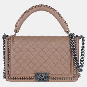Chanel Nude Pink New Medium Boy Bag With Handle, Satchels - Luxury Closet catalog
