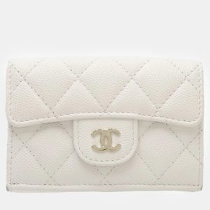 Chanel White Caviar Skin Classic Small Flap Matelasse Trifold Wallet, Wallets & Money Clips - Luxury Closet catalog