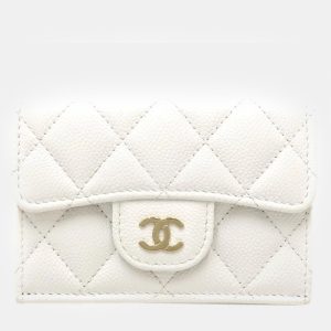 Chanel White Caviar Skin Classic Small Trifold Wallet, Wallets & Money Clips - Luxury Closet catalog