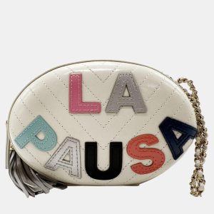 Chanel Off-White Multi-Color Gold Leather LA PAUSA Shoulder Bag, Shoulder Bags - Luxury Closet catalog