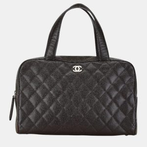 Chanel Brown Caviar Skin Coco Mark Boston Bag, Satchels - Luxury Closet catalog