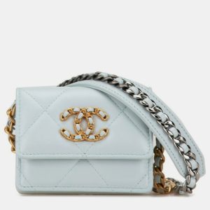 Chanel Light Blue Lambskin Matelasse 19 Coco Mark Chain Wallet, Wallets & Money Clips - Luxury Closet catalog