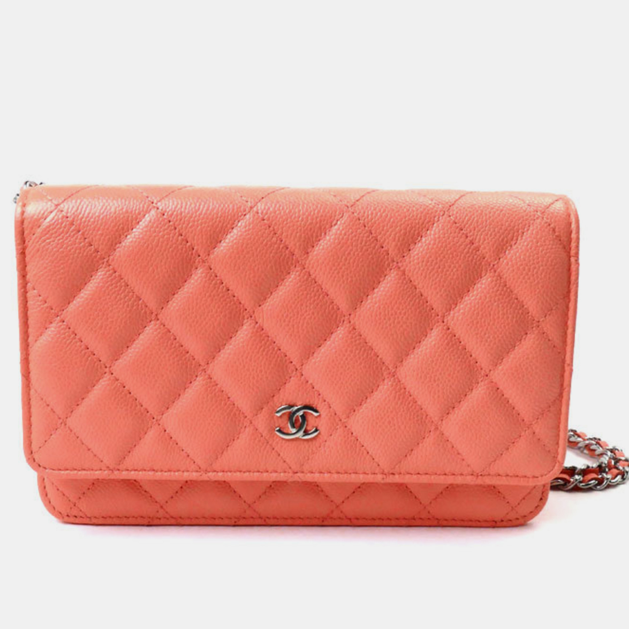 Chanel Salmon Pink Timeless Classic Chain Wallet Shoulder Bag, Wallets & Money Clips - Luxury Closet catalog