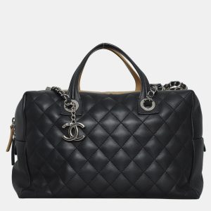 Chanel CC Quilted Bicolor Bowling Bag, Satchels - Luxury Closet catalog