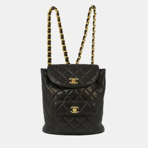 Chanel Black Lambskin Large Duma Backpack, Backpacks - Luxury Closet catalog