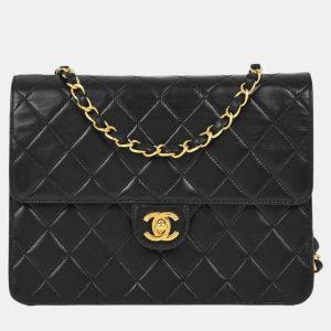 Chanel Black Lambskin Turnlock Small Half Flap Shoulder Bag, Shoulder Bags - Luxury Closet catalog