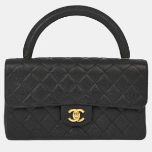 Chanel Black Calfskin Top Handle Handbag, Satchels - Luxury Closet catalog