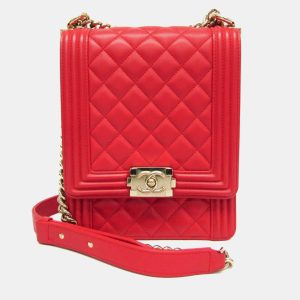 Chanel Red Boy Chanel Leather Shoulder Bag, Shoulder Bags - Luxury Closet catalog