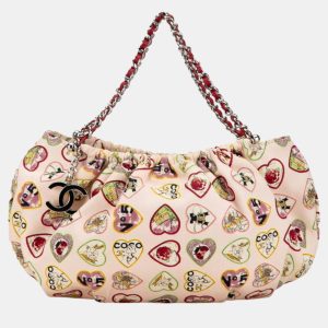 Chanel Pink Red Multicolor Canvas Valentine Day Coco Mark Chain Handbag, Shoulder Bags - Luxury Closet catalog