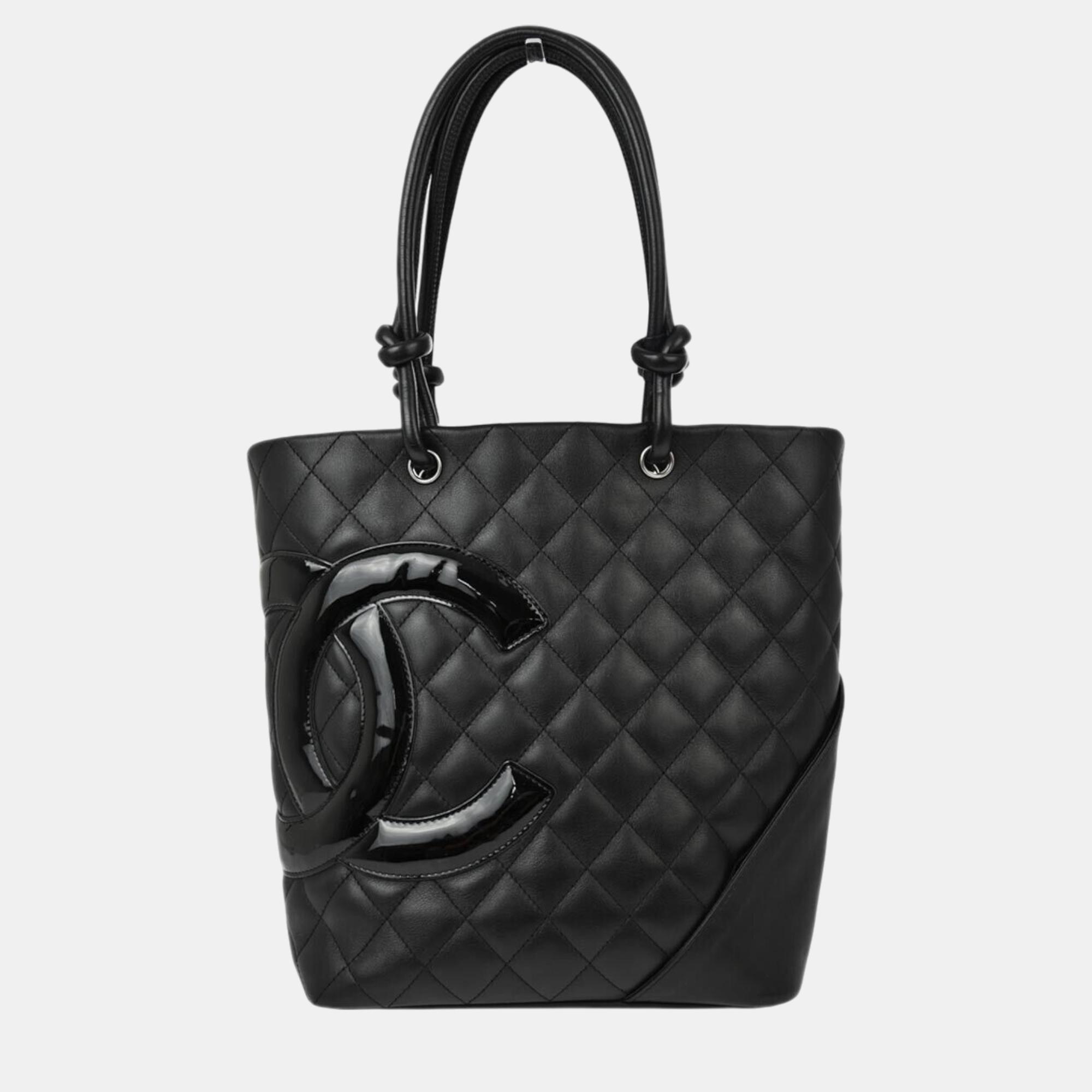Chanel Black Calfskin Cambon Ligne Tote Handbag, Tote Handbags - Luxury Closet catalog