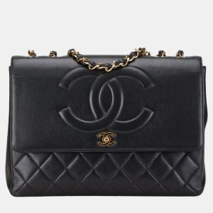 Chanel Black Lambskin Matelasse Coco Mark Chain Shoulder Bag, Shoulder Bags - Luxury Closet catalog