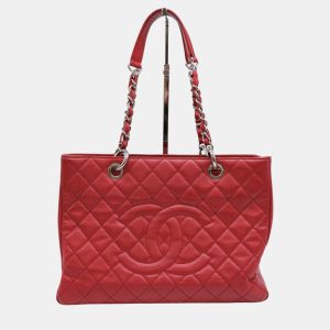 Chanel Red Caviar Skin Gst Matelasse Chain Tote Bag, Tote Handbags - Luxury Closet catalog