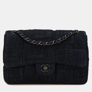 Chanel Blue Denim Perfume Embroidery Chain Shoulder Bag, Shoulder Bags - Luxury Closet catalog