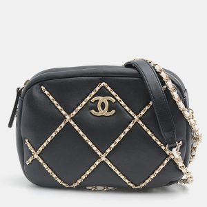 Chanel Black Leather Lambskin Chain Shoulder Bag, Shoulder Bags - Luxury Closet catalog