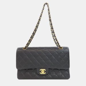 Chanel Black Caviar Leather Classic Double Flap Medium Bag, Shoulder Bags - Luxury Closet catalog