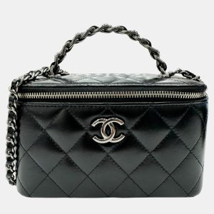 Chanel Black Calfskin Leather Vanity Chain Shoulder Bag, Shoulder Bags - Luxury Closet catalog