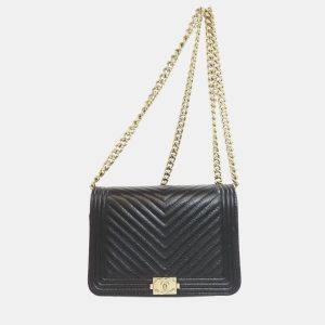Chanel Black Caviar Leather Boy Chain Wallet, Wallets & Money Clips - Luxury Closet catalog