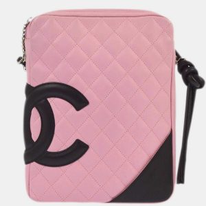 Chanel Pink /Black Calfskin Cambon Ligne Shoulder Bag, Shoulder Bags - Luxury Closet catalog