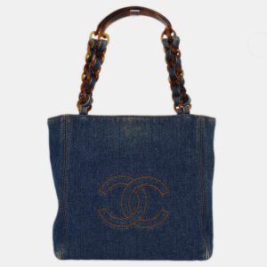Chanel Blue Denim Chain Tote Bag, Tote Handbags - Luxury Closet catalog