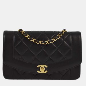 Chanel Black Lambskin Small Diana Shoulder  Bag, Shoulder Bags - Luxury Closet catalog