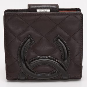 Chanel Brown Quilted Leather Cambon Ligne Compact Wallet, Wallets & Money Clips - Luxury Closet catalog