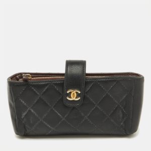 Chanel Black Quilted Leather CC Phone Holder Clutch, Clutches & Special Occasion Bags - Luxury Closet catalog