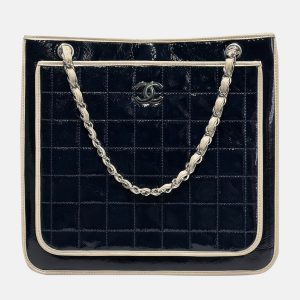 Chanel Chocolate Bar Quilted Patent Bag, Shoulder Bags - Luxury Closet catalog