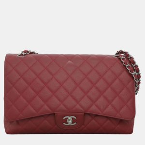 Chanel Red Caviar Leather Maxi Flap Bag, Shoulder Bags - Luxury Closet catalog
