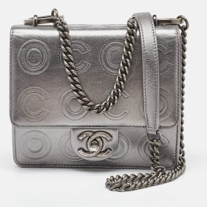 Chanel Metallic Coco Embossed Leather Mini Square Flap Bag, Shoulder Bags - Luxury Closet catalog